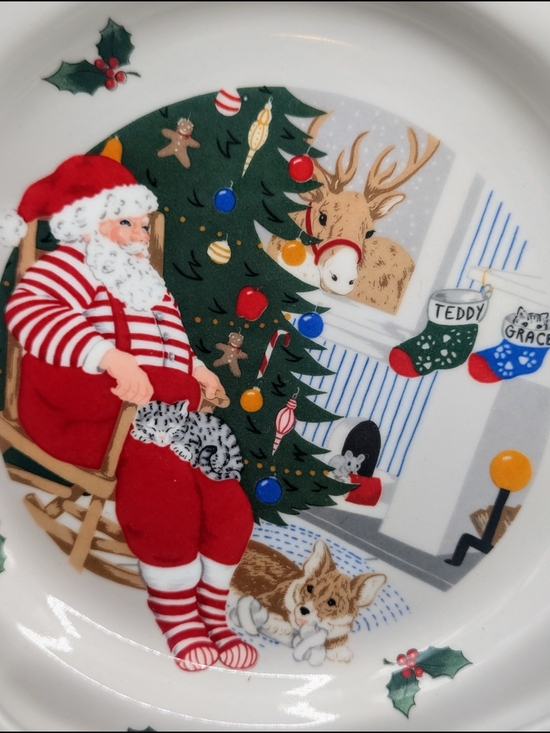 Mikasa Other - Mikasa Santa with Reindeer "Country Side Christmas" Plate F9010